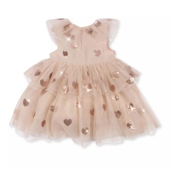Yvonne Heart Sequins Dress - Coeur Sequins, Konges Sloejd in size 9M - Picture 2 of 4